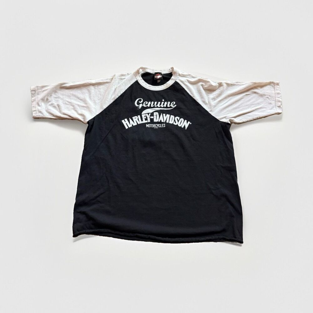 Harley-Davidson Genuine Baseball T-Shirt Conrad’s Joliet IL Black/White 2XL